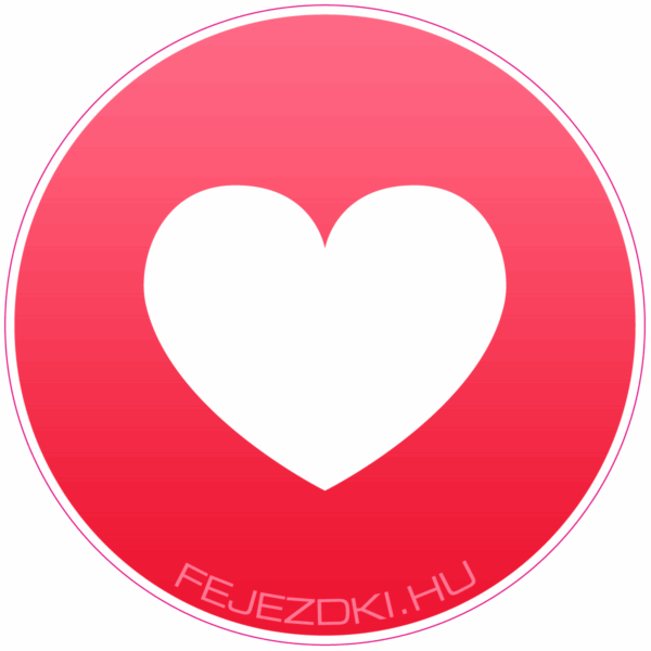 Szív Smiley Matrica