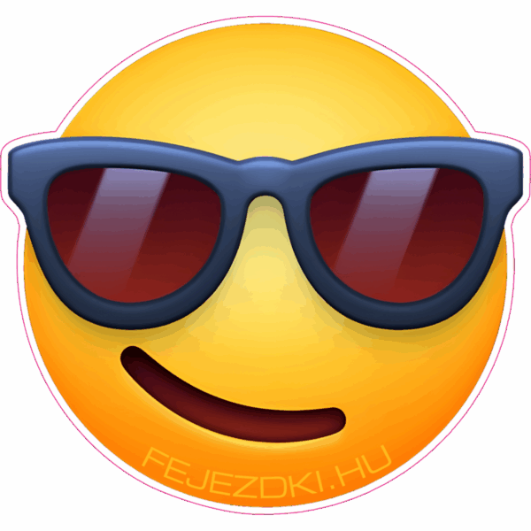 Napszemüveges Smiley Matrica
