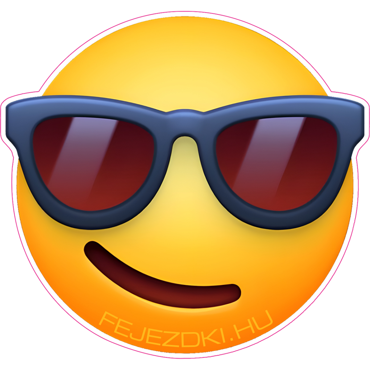 Napszemuveges emoji _ felirattal